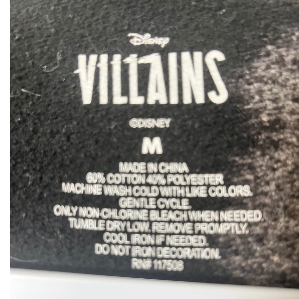 Disney Villains It's Good To Be Bad Custom Bleached Crewneck‎ Sweatshirt Medium - Picture 4 of 5